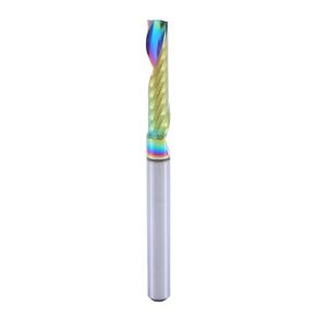ISB Flat Nose End Mill Set, 1/8’’ Single Flute Nano End Mill Bits with DLC (Ta-C) Coating, CNC Drill Bits Cutter for Aluminum, Steel, Titanium, Wood, Perfect Ideal for DIYers & Professionals,