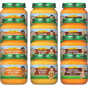 Earth's Best Organic Stage 2 Baby Food, Protein Jars Variety Pack, 4 oz (Pack of 12) in Kuwait