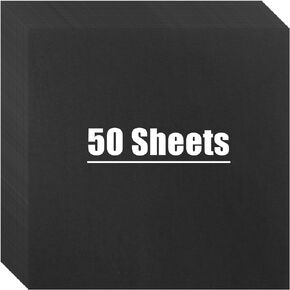 50 Sheets Cardstock Paper for Crafts, 12 x 12inch Black Card Stock Paper Construction Paper for Crafts Printer Invitations Card Making Scrapbook