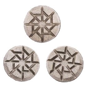 (3PACK) 80MM/3" Professional Diamond Floor Polishing Pad for Concrete, Terrazzo, Stone Floor, Velcro Backed for Floor Grinder, Wet& Dry Use-Premium Quality, Fine Grit (3 pcs Set 1500 Grit)
