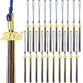 20 Pieces Grad Graduation Tassels Graduation Cap Tassel with 2023 Year Gold Date Charms Double Color Graduation Hat Decoration Tassel for 2023 Graduation Ceremony Party Activities(Red Black) in Kuwait