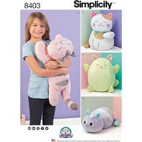 Simplicity Stuffed Kitten Sewing Patterns for Kids by Carla Reiss, One Size Only