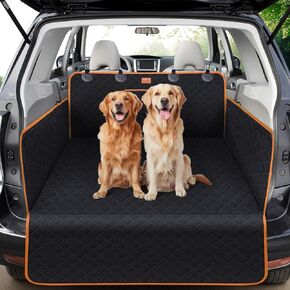 LOOBANI SUV Cargo Liner for Dogs, Nonslip Waterproof Pet Cargo Liner with Side Flaps, Dog Cargo Cover with Bumper Flap, Pet Cargo Cover Dog Seat Mat for SUVs/Sedans/Vans, Large Size Universal Fit