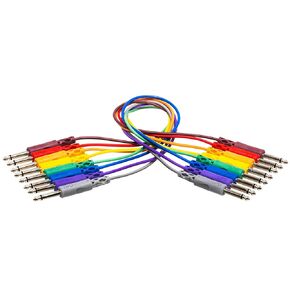 Hosa CPP-830 1/4" TS to Same Unbalanced Patch Cables, 1 Foot