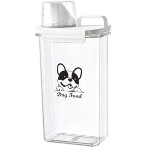 Bird Seed Storage Container Airtight | 3 Qt/2.5 L Clear Plastic Bird Food Container Portable-with Measuring Cup/Lid|Pet Food Storage Container |Wild Bird Seed Dispenser|BPA Free
