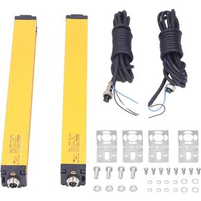 BEM1220‑30NB 20MM Safety Light Curtains Infrared Light Grating Safety Light Screen Protection Sensor 12 Beam for Stamping Machinery/Shearing Machinery/Production Line