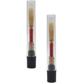 Wooden Oboe 2pcs Oboe Reeds Medium- Strength Hand- Scraped Double Bundle for Beginners& Intermediate- Handcrafted Accessories Oboe Cork