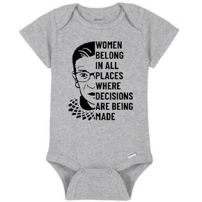 Ruth Bader GIinsburg Baby Bodysuit Onesie (12 Months)