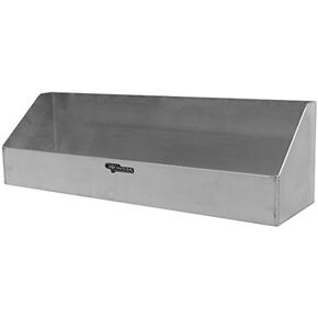 Pit Posse 449 Jack Stand Rack Holder Shelf for Trailer Garage - Made in USA - Aluminum Storage Enclosed Race Car Trailer Garage Shop Accessory Organizer Holds up to 4 Jack Stands 34 x 9 x 10 (Silver)