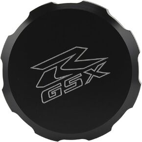 Front Brake Reservoir Cover Cap,Motorcycle Accessories Made of Aluminum Alloy Compatible with Suzuki GSX-R 600 1997-2020,GSX-R 750 1996-2020,GSX-R 1000 2001-2020 (Black)