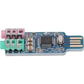 YWBL-WH External USB Audio Card Driver USB Sound Card External Audio Adapter CM108 for Computer Laptop WIN2000,WINXP,WIN3003