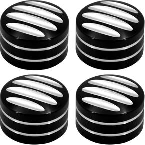 Motorcycle Spark Plugs Engine Screw Topper Covers Head Bolt Caps Nut Covers Fit For Harley Tiwn Cam Big Twin Evolution 1340 Sportster XL 883 1200 1999-2023 Black 4PCS