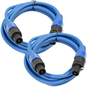 Seismic Audio TW12S5-2Pack 5-Feet Pair of Speakon to Speakon Speaker Cable