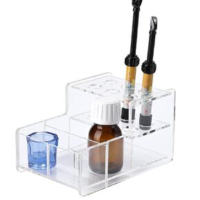 Dental Composite Organizer - Multi-Function Acrylic Organizer for Resin Adhesive Syringes Dental Instrument Holder