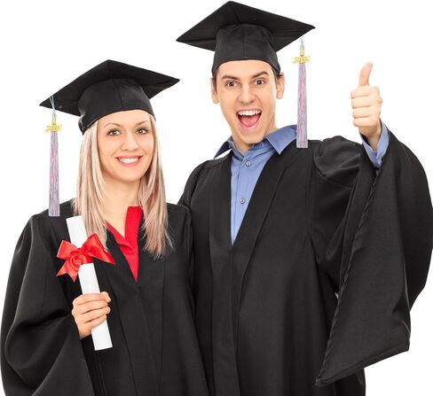 2024 Graduation Tassel Cord Ceremony Academic Gold Doctoral Two Colors Small Polyester Party with Pack Mini Black Student Doctor Red (Black) in Kuwait