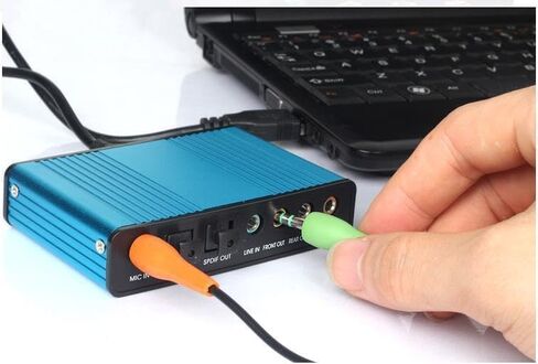 بطاقة صوت، بطاقة صوت خارجية ذات 6 قنوات USB 2.0 خارجية 5.1 صوت محيطي بصري S/PDIF محول بطاقة صوت للكمبيوتر المحمول (أزرق) in Kuwait