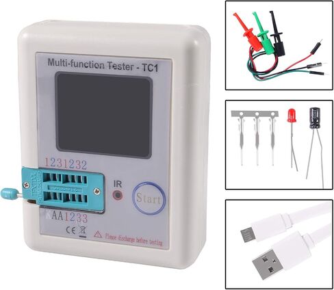 LCR-T7 جهاز اختبار الترانزستور TFT صمام ثنائي ثلاثي المسار السعة متر LCR ESR متر لقياس الصمامات الثلاثية الثنائيات المقاومات المكثفات والمحاثات والثايرستور in Saudi Arabia