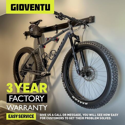 مرآب حامل الدراجة على الحائط (بحد أقصى 60 رطلاً)، شماعة حائط أفقية للدراجة مصنوعة من الفولاذ عالي القوة، أذرع قابلة للتعديل، حامل دراجة لتخزين الدراجات على الطرق أو الجبال أو الدراجات الهجينة in Kuwait