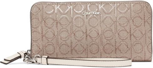 Calvin Klein Women's Key Item Saffiano Continental Zip Around Wallet with Wristlet Strap in Saudi Arabia