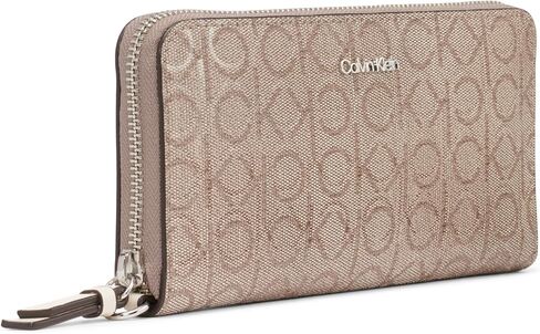 Calvin Klein Women's Key Item Saffiano Continental Zip Around Wallet with Wristlet Strap in Saudi Arabia
