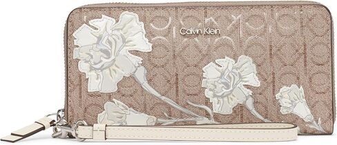 Calvin Klein Women's Key Item Saffiano Continental Zip Around Wallet with Wristlet Strap in Saudi Arabia