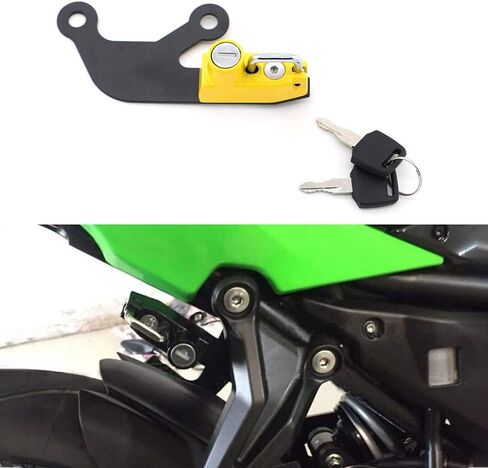 خوذة مضادة للسرقة للدراجة النارية من GUAIMI قفل الجانب الأيسر لـ Kawasaki Z 650 Ninja 650 2017-2020-Blue in Kuwait