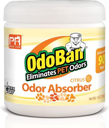 قاعدة الحيوانات الأليفة من أودوبان، مزيل ومطهر لرائحة الحيوانات الأليفة جاهز للاستخدام، زجاجة رذاذ سعة 32 أونصة، رائحة الحمضيات in Kuwait