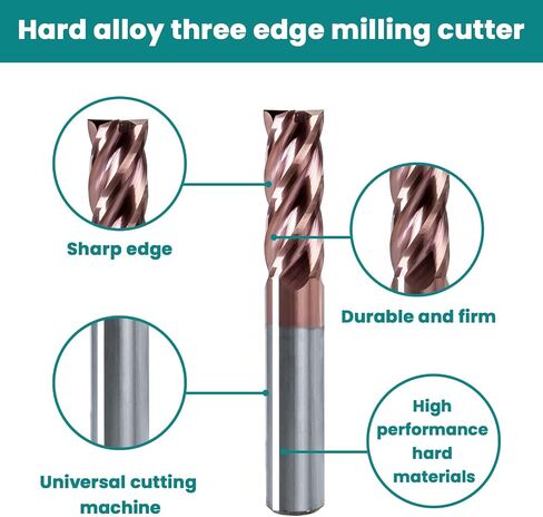4-Edge 1/8 قاطعة المطحنة من الكربيد الصلب قطر القطع من الكربيد الصلب باستخدام الحاسب الآلي مطحنة نهاية الرأس 5 قطعة in Kuwait