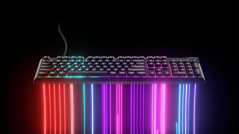 لوحة مفاتيح سلكية للألعاب من Corsair K55 CORE RGB Membrane - مفاتيح هادئة وسريعة الاستجابة - مقاومة الانسكاب - عشرة مناطق RGB - مفاتيح الوسائط - متوافقة مع iCUE - QWERTY NA - الكمبيوتر الشخصي، Mac - أسود in Saudi Arabia