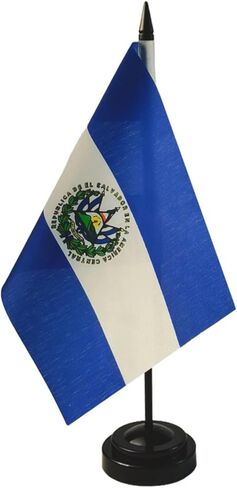 Afghan Desk Flag 8'' x 5''- Afghan Flag Set, Afghan Table Flag, Afghanistan Office Flag, Table Decoration, Black Plastic Stick and Base - Vivid Color and Fade Resistant in Saudi Arabia