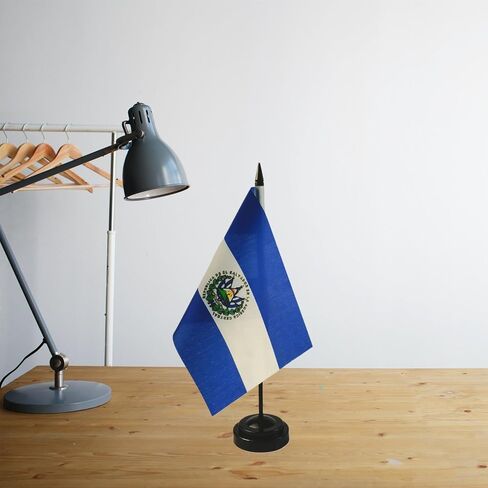 Afghan Desk Flag 8'' x 5''- Afghan Flag Set, Afghan Table Flag, Afghanistan Office Flag, Table Decoration, Black Plastic Stick and Base - Vivid Color and Fade Resistant in Saudi Arabia