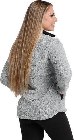 FOCO Women's NFL Team Logo Sherpa Soft Zip Up Jacket in Saudi Arabia