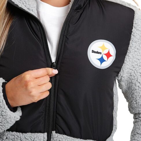 FOCO Women's NFL Team Logo Sherpa Soft Zip Up Jacket in Saudi Arabia
