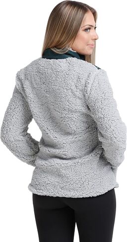 FOCO Women's NFL Team Logo Sherpa Soft Zip Up Jacket in Saudi Arabia