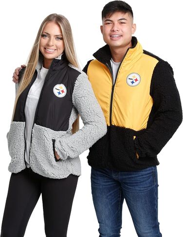 FOCO Women's NFL Team Logo Sherpa Soft Zip Up Jacket in Saudi Arabia