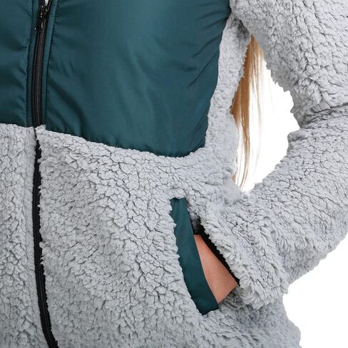 FOCO Women's NFL Team Logo Sherpa Soft Zip Up Jacket in Saudi Arabia
