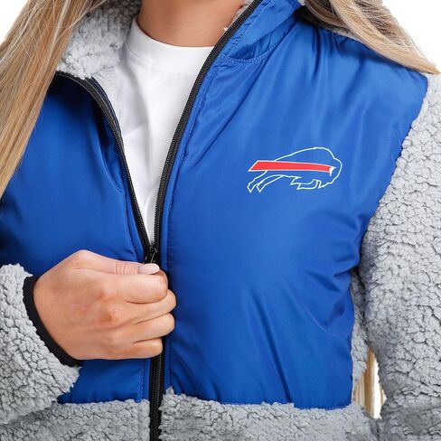 FOCO Women's NFL Team Logo Sherpa Soft Zip Up Jacket in Saudi Arabia