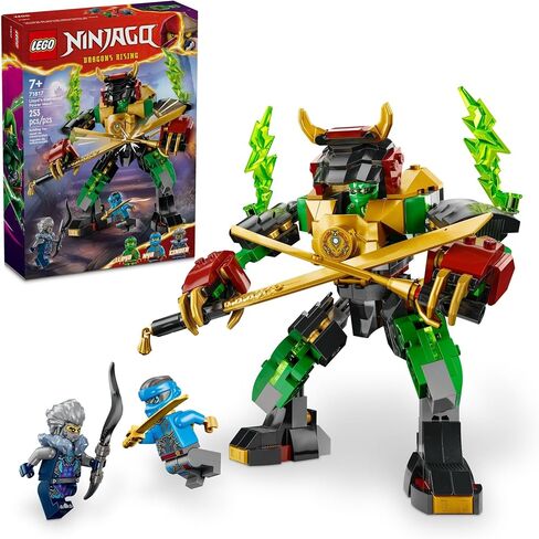 LEGO NINJAGO Lloyd’s Elemental Power Mech Customizable Battle Toy with 3 Ninja Action Figures, Adventure Playset for Boys and Girls, Ninja Gift Idea for Kids Ages 7 and Up, 71817 in Saudi Arabia