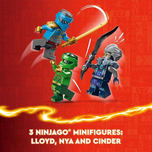 LEGO NINJAGO Lloyd’s Elemental Power Mech Customizable Battle Toy with 3 Ninja Action Figures, Adventure Playset for Boys and Girls, Ninja Gift Idea for Kids Ages 7 and Up, 71817 in Saudi Arabia