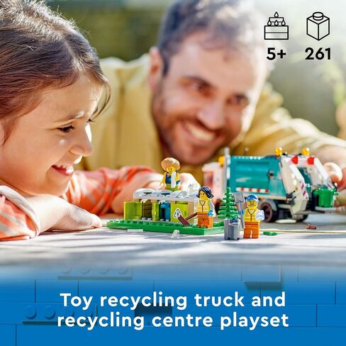 LEGO City Recycling Truck, Toy Vehicle Set with 3 Sorting Bins, Gift Idea for Kids 5 Plus Years Old, Educational Sustainable Living Series, 60386 in Saudi Arabia