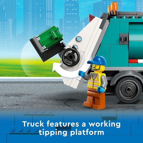 LEGO City Recycling Truck, Toy Vehicle Set with 3 Sorting Bins, Gift Idea for Kids 5 Plus Years Old, Educational Sustainable Living Series, 60386 in Saudi Arabia
