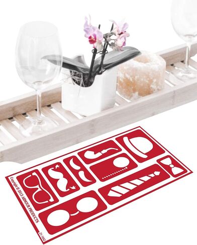 4 Armour Etch Over N Over Reusable Glass Etching Stencils Set | Emoji, Face, Mustache, Lips, Eye, Bow Tie Theme Stencil | Set Includes Brush, Total 5 Items in Saudi Arabia