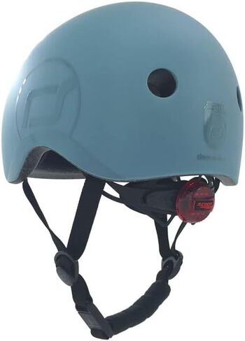 Scoot and Ride | Matte Finish Baby Helmet with Adjustable Straps | Sizes XXS-Small | Includes LED Saftey Light and Soft Fleece Padding for Extra Protection in Saudi Arabia