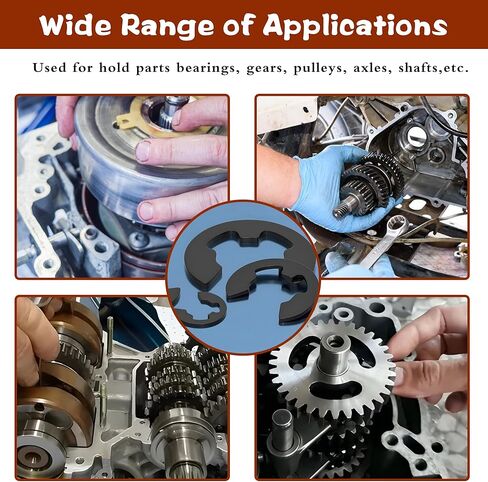 مجموعة متنوعة من حلقات الاحتفاظ بحلقات الإحكام المكونة من 530 قطعة، 17 مقاسًا، مشبك الاحتفاظ بالفولاذ عالي الكربون المعالج بالحرارة، مجموعة متنوعة من المشابك المعدنية M1.5-M22 in Kuwait
