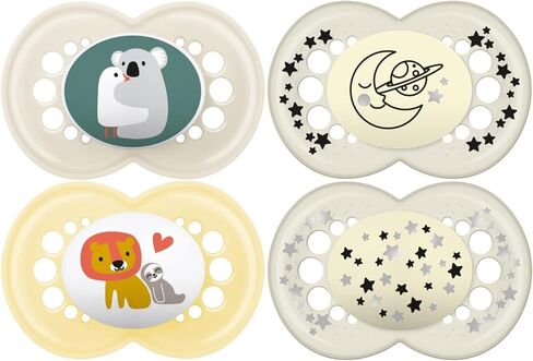 MAM Original Day & Night Baby Pacifier, Nipple Shape Helps Promote Healthy Oral Development, Glows in the Dark, 6-16 Months, Unisex,3 Count (Pack of 1) in Saudi Arabia