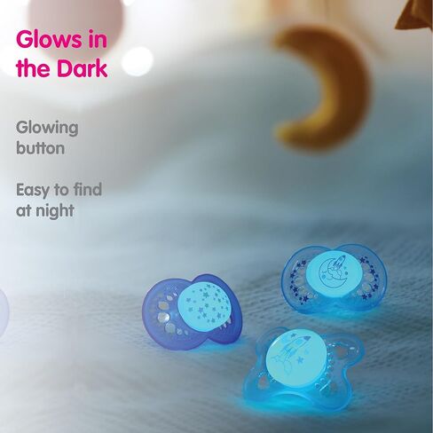MAM Original Day & Night Baby Pacifier, Nipple Shape Helps Promote Healthy Oral Development, Glows in the Dark, 6-16 Months, Unisex,3 Count (Pack of 1) in Saudi Arabia