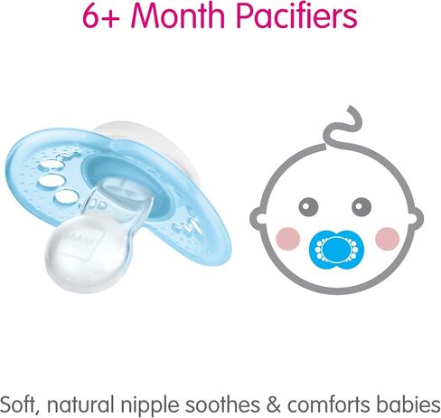 MAM Original Day & Night Baby Pacifier, Nipple Shape Helps Promote Healthy Oral Development, Glows in the Dark, 6-16 Months, Unisex,3 Count (Pack of 1) in Saudi Arabia