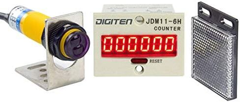 DIGITEN 0-999999 12-24VDC Digital LED Counter +PhotoElectric Switch Sensor +Reflector Automatic Conveyor Belting in Saudi Arabia