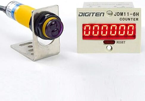 DIGITEN 0-999999 12-24VDC Digital LED Counter +PhotoElectric Switch Sensor +Reflector Automatic Conveyor Belting in Saudi Arabia