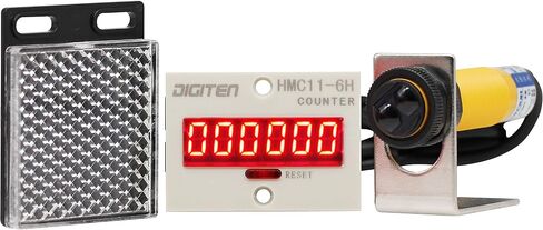 DIGITEN 0-999999 12-24VDC Digital LED Counter +PhotoElectric Switch Sensor +Reflector Automatic Conveyor Belting in Saudi Arabia